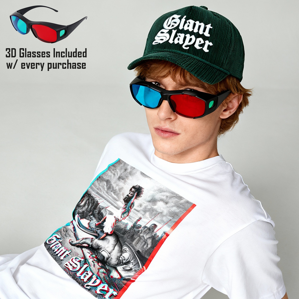 (PRE-SALE) "GIANT SLAYER" - 3D ENABLED S/S TEE [WHITE]