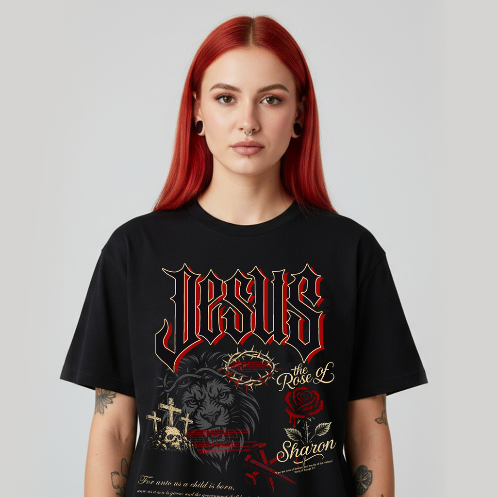 (PRE-SALE) "JESUS" - PREMIUM GARMENT DYED S/S TEE [BLACK]