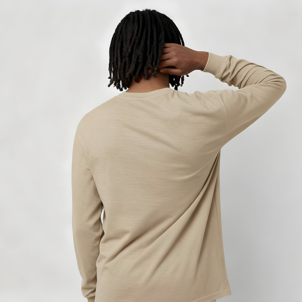 (PRE-SALE) "YAHWEH" - PREMIUM GARMENT DYED L/S TEE [KHAKI]