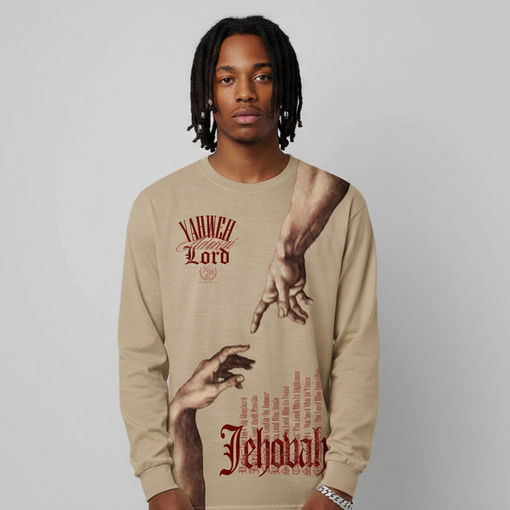 (PRE-SALE) "YAHWEH" - PREMIUM GARMENT DYED L/S TEE [KHAKI]