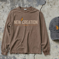 "NEW CREATION" - PREMIUM GARMENT DYED L/S TEE [WASHED COCOA]