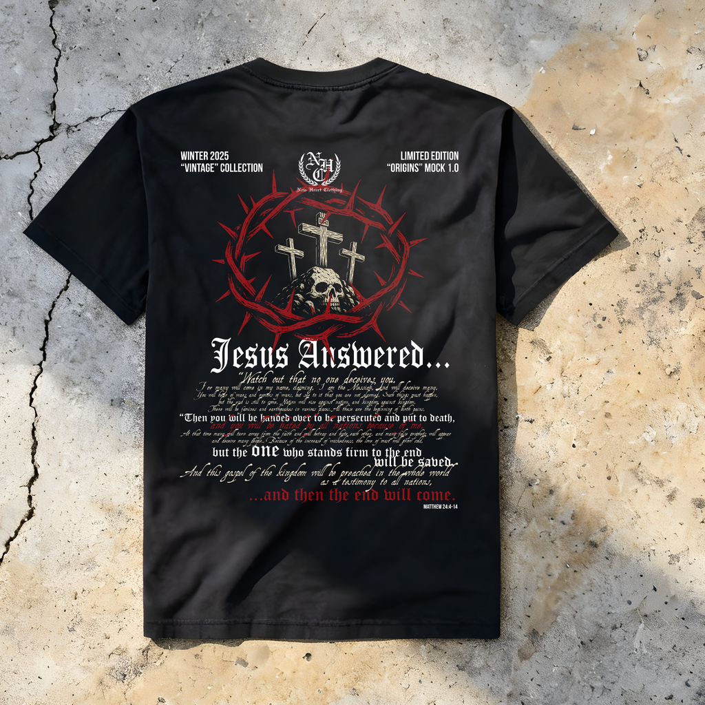 "IN ODIUM FIDEI" - PREMIUM GARMENT DYED S/S TEE [BLACK]