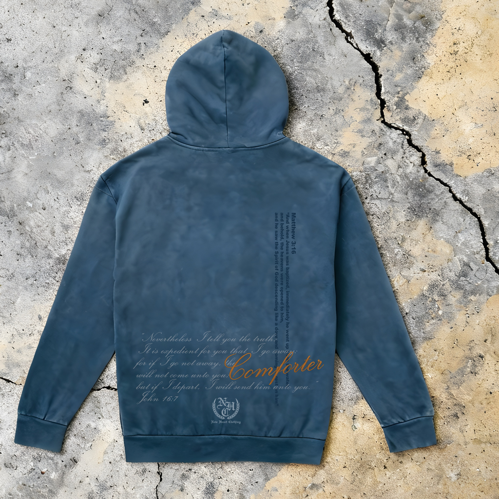 (PRE-SALE) "HOLY SPIRIT" - UNISEX URBAN PULLOVER HOODED SWEATSHIRT [PIGMENT MIDNIGHT NAVY]