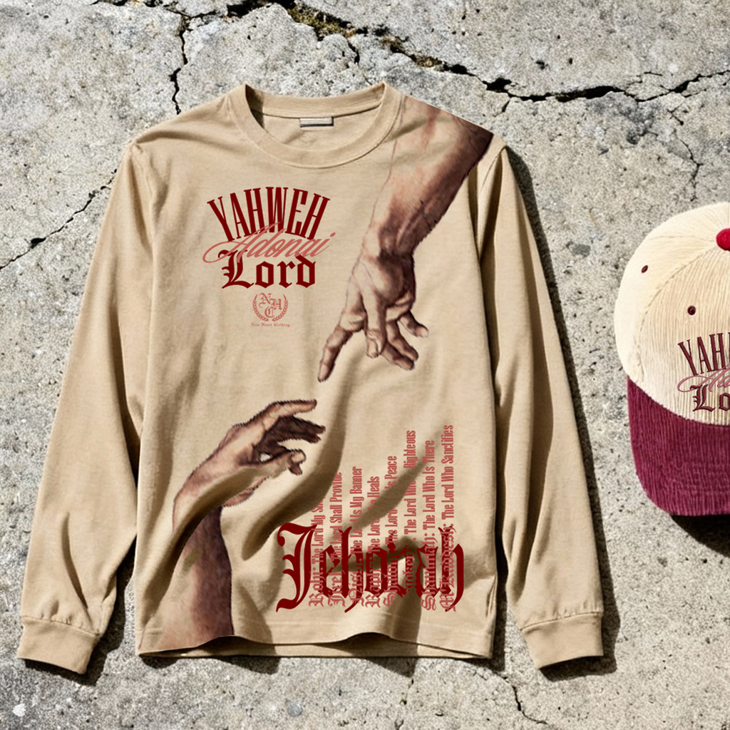 (PRE-SALE) "YAHWEH" - PREMIUM GARMENT DYED L/S TEE [KHAKI]