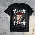 "THE LION, THE LAMB" - PREMIUM GARMENT DYED S/S TEE [BLACK]