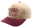 "YAHWEH" FIVE PANEL TWO-TONE CORDUROY HIGH FRAME [D. BEIGE/BURGUNDY]