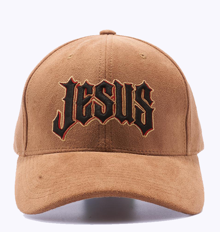 "JESUS" SUEDE BASEBALL HAT [WHEAT]