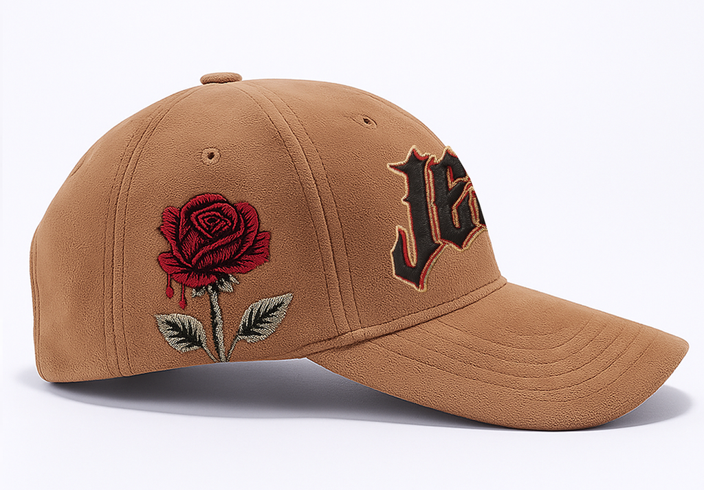 "JESUS" SUEDE BASEBALL HAT [WHEAT]