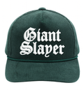 "GIANT SLAYER" CORDUROY HIGH FRAME 5-PANEL HAT (DARK GREEN)