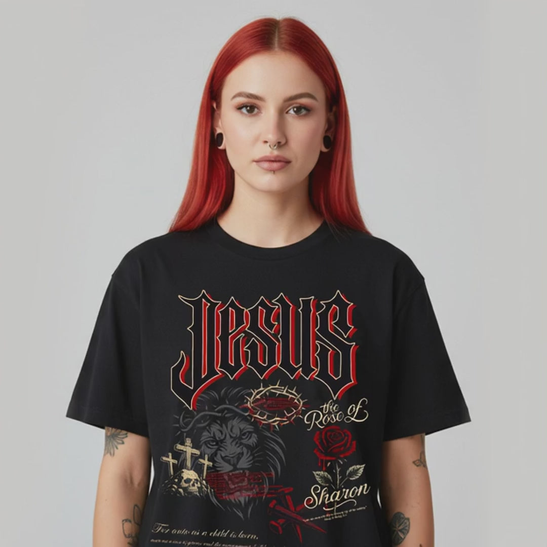 (PRE-SALE) "JESUS" - PREMIUM GARMENT DYED S/S TEE [BLACK]